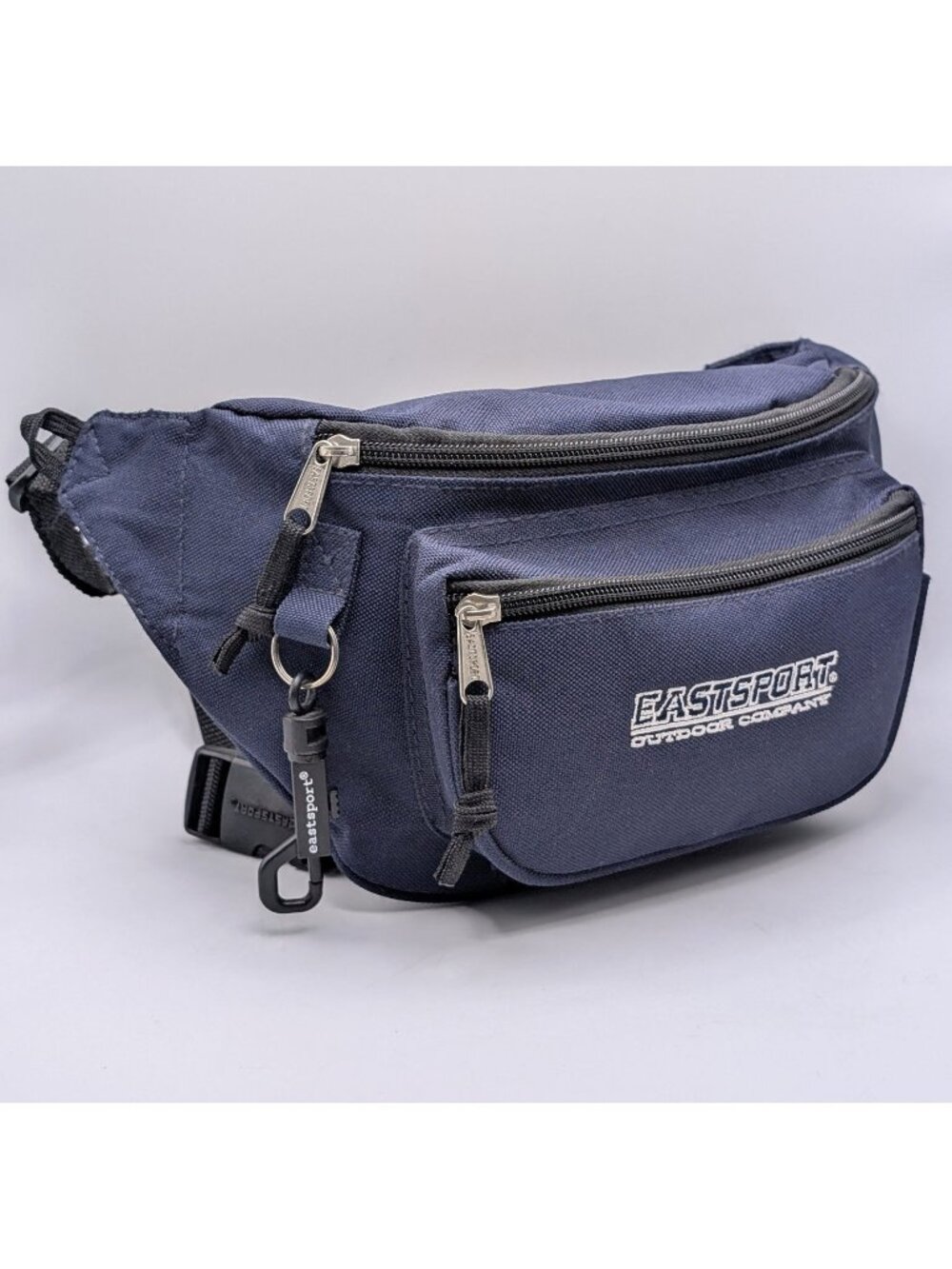 Vintage 90's Eastsport Outdoor Company Waist Bag Fanny Pack 3 Pockets Blue Y2K